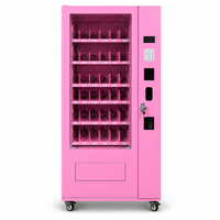 Distributeur automatique de snacks et de boissons, type boîte mystère, sans surveillance, rose, pour cosmétiques en libre-service