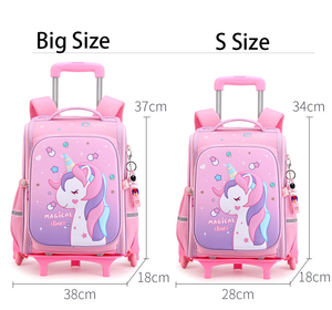 Cartables d'école 3D étanches <span class=keywords><strong>à</strong></span> grande capacité Sacs <span class=keywords><strong>à</strong></span> dos <span class=keywords><strong>à</strong></span> <span class=keywords><strong>roulettes</strong></span> en forme de sirène Sacs <span class=keywords><strong>à</strong></span> <span class=keywords><strong>roulettes</strong></span> en forme de <span class=keywords><strong>licorne</strong></span> pour enfants - Product Image 4