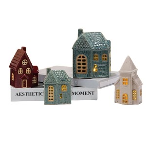 Led Lighted <strong>Christmas</strong> House Decoration Ceramic <strong>Village</strong> House Porcelain Houses - Product Image 6