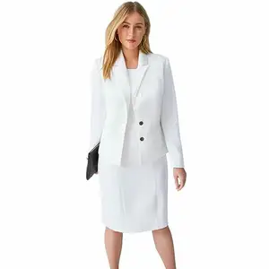 Omkeerbare Geruite Spijkerrok Voor Dames Set Met Lange Mouwen Blazer Jasje Met Riemsluiting Kokerrok Ademende Katoenen Jassen Decor