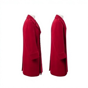 Nouveau Manteau d'Hiver Imperméable en Tissu 100% Laine Rouge pour Hommes, Idéal pour la Reconstitutions Historiques Coloniales et Révolutionnaires - Product Image 4