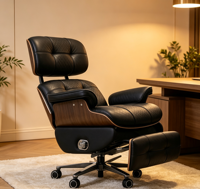 Ensemble de mobilier de bureau exécutif en cuir de qualité commerciale avec structure en bois massif pour un environnement d'entreprise haut de gamme