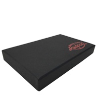 Boîte rigide personnalisée avec couvercle et base noirs, impression de logo personnalisée, emballage cadeau de luxe