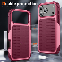 Coque de protection robuste antichoc et anti-chute pour iPhone 17 Pro Max 17 Air 16 15 14 13 12 11 – Housse arrière hybride TPU PC