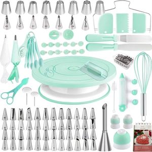 Kit de decoración de pasteles con forma de resorte, juegos de sartenes, glaseado giratorio, Topper, bolsas para tuberías, soporte, herramientas esenciales para hornear - Product Image 1