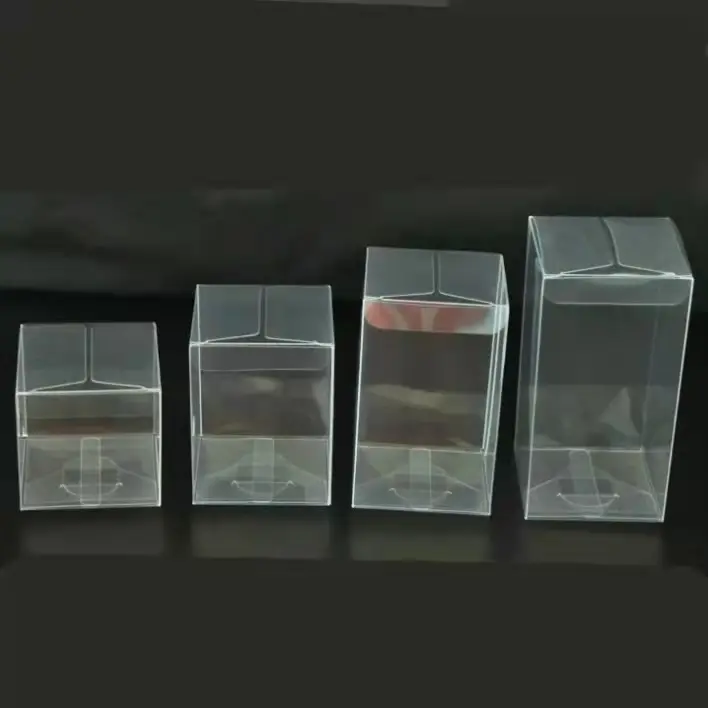Funko pop-caja transparente de plástico para mascotas, protector transparente para pastel y dulces