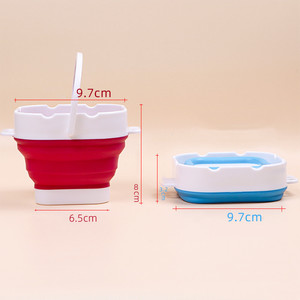 Bomeijia New Arrival Đa Mục Đích Silicone Xách Tay Nhựa Gấp Rửa Bút Cọ Nghệ Thuật Xô - Product Image 5