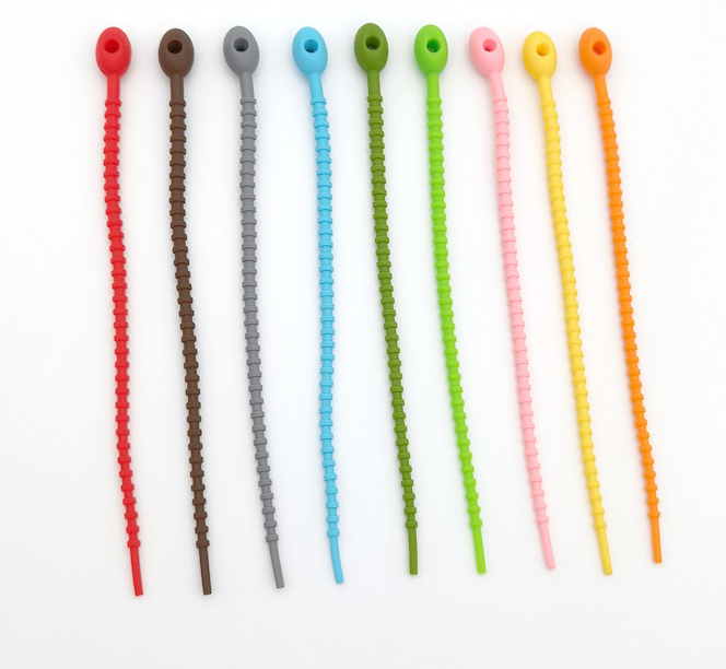 Многоразовый и регулируемый галстук-бабочка с запахом силикона с лямками и конец с замком силиконовые кабельные стяжки