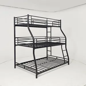 Factory Price Modern Bedroom Furniture Bunk Bed 3 Layers Bed For Triple Metal Bed Frame