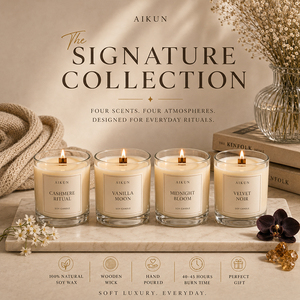 AIKUN Vente en gros de bougies aromatiques artisanales, bougies romantiques en verre pour la décoration parfumée des fêtes et des vacances - Product Image 1