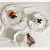 Service de table en céramique Villeroy & Boch Style Floral : Bol à salade, assiette à soupe, tasse à café, soucoupe – Cadeau de déménagement