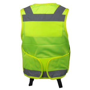 Gilet de sécurité réfléchissant haute visibilité, logo personnalisé, gilet tactique de sécurité, plusieurs poches de rangement, gilet de sécurité jaune - Product Image 3