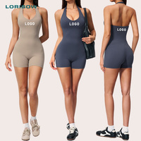 Combinaison de yoga une pièce à dos ouvert LORISOW pour femme, taille haute, avec soutien-gorge amovible