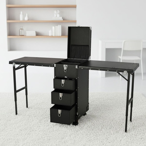 Table de Manucure Pliante à Roulettes, Station de Maquillage pour Salon de Beauté, Boîte de Formation pour Onglerie, Maquilleuse, Coiffeuse - Product Image 2