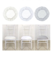 Housse de chaise de salle à manger en polyester et élasthanne lavable, couleur personnalisée, pour banquet de mariage, 40-45CM