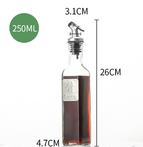 Bouteille d'huile en verre <span class=keywords><strong>de</strong></span> 500ml et bouteille d'huile <span class=keywords><strong>de</strong></span> patch en acier inoxydable Pot <span class=keywords><strong>de</strong></span> stockage d'épices <span class=keywords><strong>Vinaigre</strong></span> Huile Sauce <span class=keywords><strong>Vin</strong></span> <span class=keywords><strong>Cuisine</strong></span> Utilisation Bouteilles en verre - Product Image 3