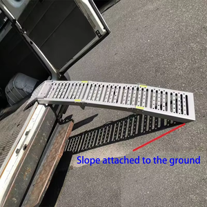 <span class=keywords><strong>Rampe</strong></span> de moto antidérapante en <span class=keywords><strong>acier</strong></span> au carbone, planche de montée pour VTT, pliable en trois parties, capacité de charge de 340 kg, <span class=keywords><strong>noir</strong></span> argent, ajustement universel - Product Image 6