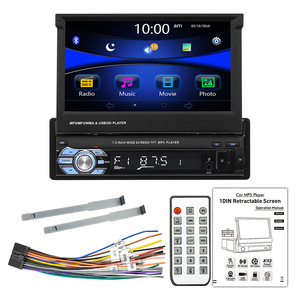 <span class=keywords><strong>Autoradio</strong></span> Android con Schermo Retrattile 1 Din, Lettore DVD MP5, GPS, Wifi, BT, FM, RDS, <span class=keywords><strong>AUX</strong></span>, Schermo Touch da 7 Pollici - Product Image 4