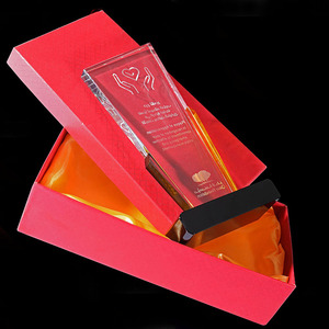 MH-NJ00547 Custom <strong>Engraving</strong> Flame Trophy Crystal <strong>Plaque</strong> with Black Base - Product Image 4