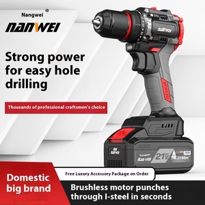 Trapano Elettrico a Impatto Nanwei 120N a Tre Velocità 21V, Utensile Elettrico Portatile Brushless con Batteria al Litio, Trapano Multifunzione - Product Image 4