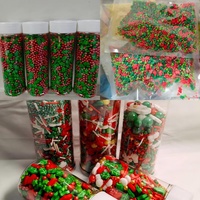 Manisan Gula Bentuk Butiran, Taburan Kue Natal, Permen, Manusia Jahe, Santa Claus, Rumah, Cupcake, Dekorasi Kue Kering, Pabrik Kue, Grosir