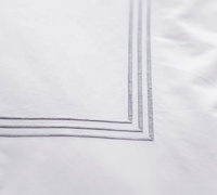 Ensemble de literie 4 pièces pour lit simple, double, queen ou king size, 100% coton, housse de couette brodée