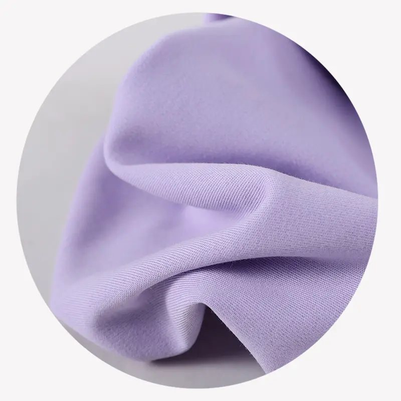 Tela de camiseta pull-up de doble cara de algodón suave de seda 260g tejido de Jersey de doble cara de punto de algodón puro base de tela para el hogar