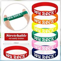 Bracelets en silicone You Rock, bracelet en caoutchouc chrétien, bijoux fantaisie pour enfants, cadeaux de fête