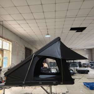 Tente de toit de voiture triangulaire à coque rigide en aluminium de nouveau style 2025 avec tissu en toile - Product Image 1