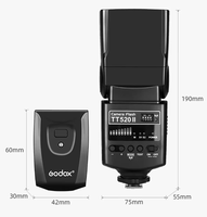 Flash Speedlite Profesional para Cámara DSLR Godox TT520II con Señal Inalámbrica Integrada de 433MHz Compatible con Zapata de Canon, Nikon y Sony