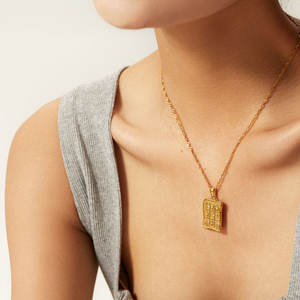 Collar con colgante personalizado vintage de acero inoxidable 316L, chapado en oro PVD de 14K/18K, joyería fina, collares de moda para mujer - Product Image 6