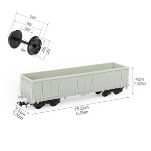 C872JJ 1 Stück HO Maßstab 1:87 Unmontiertes Gondelwagen-Modell für Modelleisenbahn DIY-Vaggon - Product Image 6