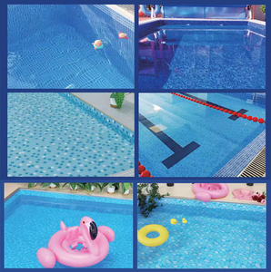 Liner de piscine en PVC personnalisé, motif mosaïque bleu, imperméable, anti-UV, antidérapant, pour usage extérieur, <span class=keywords><strong>prix</strong></span> fabricant Guangdong Water Crown. - Product Image 6