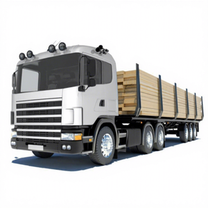 Remorque semi-remorque à cinq essieux à col de cygne en acier de 60 tonnes pour le transport de grumes à <span class=keywords><strong>vendre</strong></span> - Product Image 1