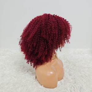 Letsfly $57 Peluca de Cabello Humano Bob de 14 Pulgadas, 350% de Densidad, Rizada Kinky con Flequillo, Sin Encaje, Fabricada a Máquina, Venta al por Mayor de Fábrica, 320 Gramos - Product Image 5