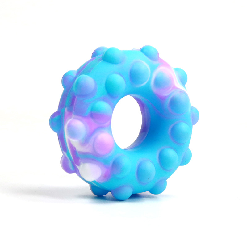 Лидер продаж 2022, Amazon, антистрессовые шарики, сенсорные силиконовые игрушки-кольца с ручкой