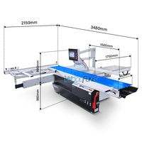 Scie à panneaux CNC MJ90-2 avec affichage numérique, guide de coupe, table coulissante robuste et réglage fluide de la lame