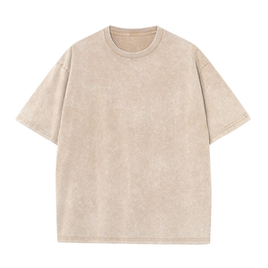 Camisetas de mezclilla lisas para estampado DTG, estilo streetwear, tallas grandes, ropa para hombre, camiseta con lavado ácido, camisetas vintage personalizadas de gran tamaño para hombre - Product Image 1