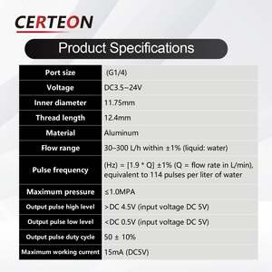 Flow meter roda gigi OFZAT dengan sensor Hall dan output pulsa untuk oli hidrolik - Product Image 6