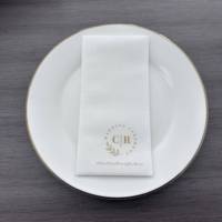 Serviettes personnalisées de haute qualité avec logo pour serviette d'invité jetable de fête de mariage