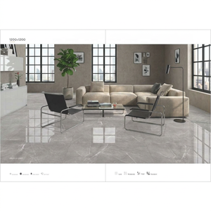 Azulejos de Porcelana Digital Glaseada Aramani Marrón 1200x1200mm, Losas de Piso con Aspecto de Mármol Moderno - Product Image 4