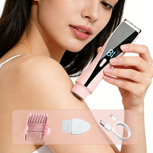 Maquinilla de Afeitar Eléctrica Inalámbrica Portátil para Mujer, Cabezal Doble, Resistente al Agua, Depilación sin Dolor en Húmedo y Seco, para el Cuidado Corporal Completo - Product Image 1