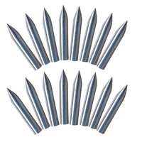 Pointe de tir à l'arc en métal de 6mm en carbone durable pour arcs classiques hochant la tête Accessoires de chasseur de tir en plein air pour le tir de chasse