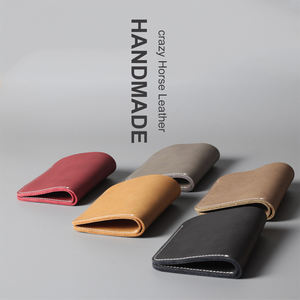 Luxury Engrave Crazy Horse Leather Men's Wallet Moneyclip Money Cash Clip Minimalist Custom and Credit Card Holder - Product Image 2