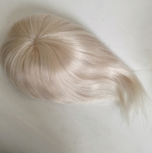 Cheveux humains Femmes Perruques Extensions de Cheveux Toupet <span class=keywords><strong>Blanc</strong></span> Gris Cheveux Mono Topper Pour Les Femmes - Product Image 6