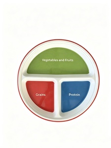 Assiette de portion pour diabétiques, assiette nutritionnelle bariatrique pour <span class=keywords><strong>la</strong></span> perte de poids chez les adultes, assiette de repas équilibrée pour le dîner - Product Image 4