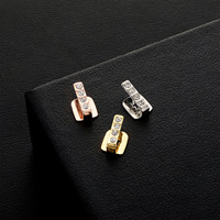 Grillz dentaire préfabriqué Hip Hop sans nickel, plaqué or, pour une seule dent supérieure, avec diamant, en laiton, qualité supérieure