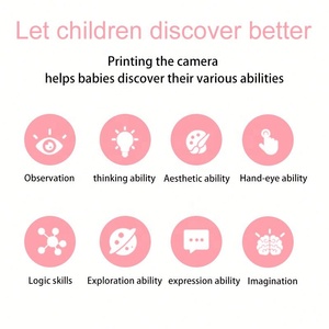 Appareil photo numérique HD pour enfants, petit appareil photo reflex numérique, imagerie instantanée, écran de 2 pouces, fonction d'enregistrement, nouveaux jouets, vacances, anniversaire - Product Image 4