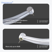 Pièce à main dentaire LED personnalisée avec turbine céramique haute vitesse, jet 5 voies, bouton poussoir, générateur électronique et fonction de couple, pour instruments de dentisterie