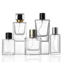 Flacon de parfum personnalisé en gros, 30 ml, 50 ml, 100 ml, flacon de parfum de luxe vide, flacon de parfum en verre avec vaporisateur atomisateur